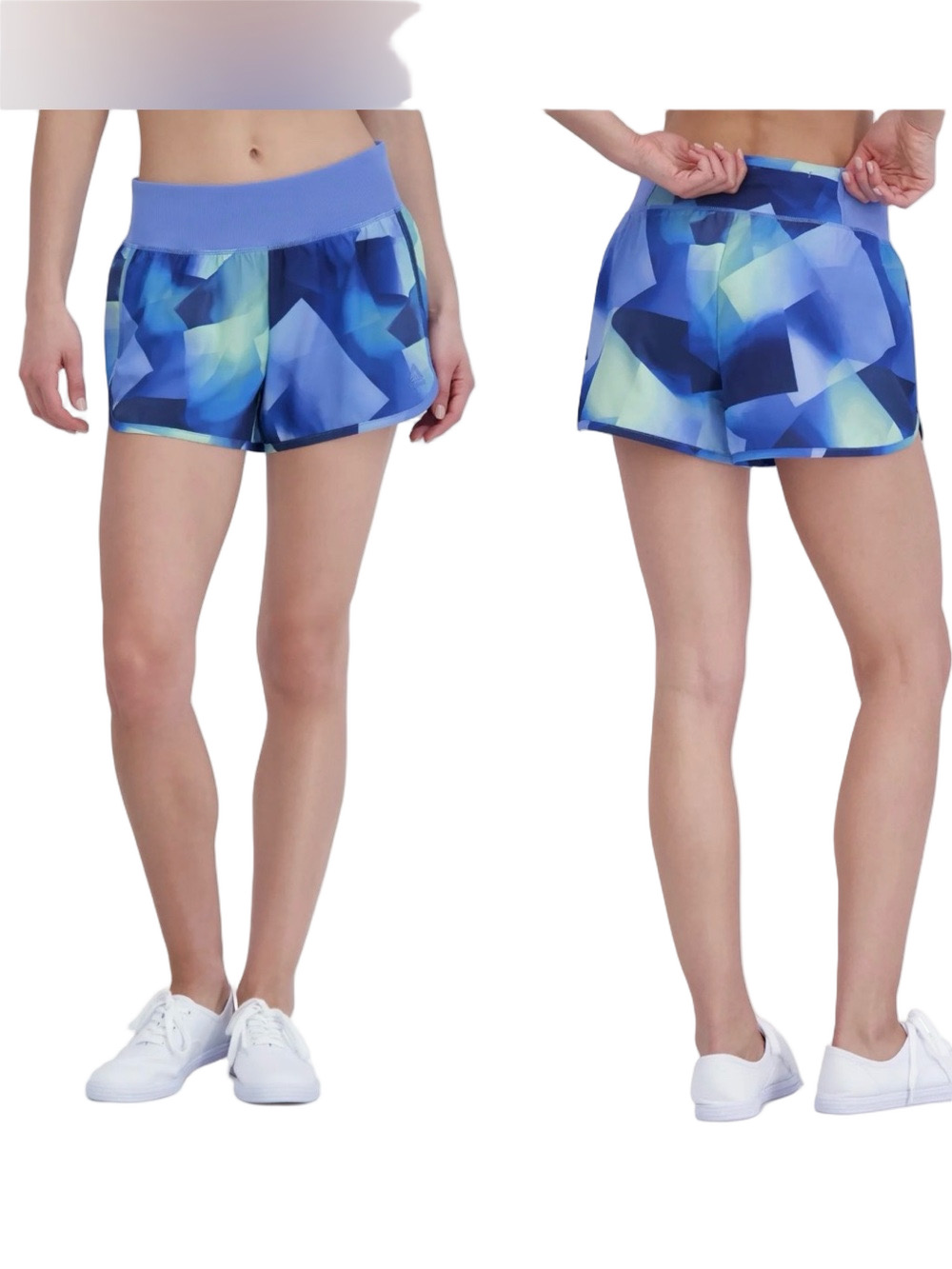 🧸REEBOK evolution short with back pocket Blue Geometric Active size XXL GUC